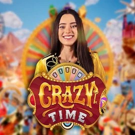 Live Casino logo of Crazy Time from Evolution at Harry Casino